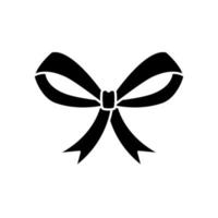 silhouette di fiocco fiocco natale decorativo icona isolato