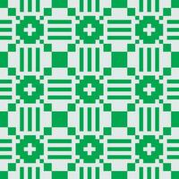 un' verde e bianca scacchi modello vettore