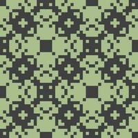 un' pixel modello nel verde e nero vettore