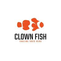 clown pesce logo design concetto vettore illustrazione simbolo icona