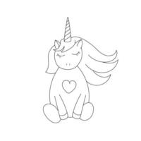 vettore illustrazione di un' carino unicorno