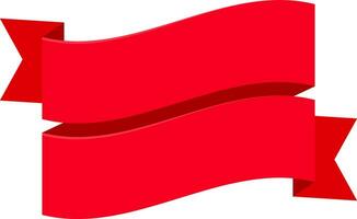 rosso nastro vettore bandiera modello con trasparente sfondo