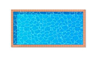 nuoto piscina superiore Visualizza. blu nuoto piscina vettore. vettore