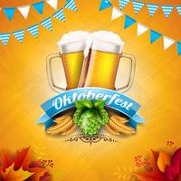 Illustrazione banner Oktoberfest vettore