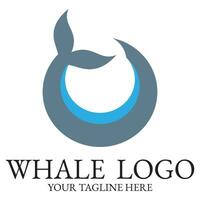logo Immagine design illustrazione di un' balena. vettore