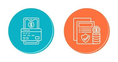 pagamento e protezione icona vettore