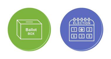scrutinio scatola e elezione giorno icona vettore