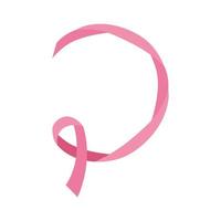 nastro rosa della lotta contro il cancro al seno vettore