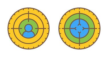 obbiettivo e bersaglio icona vettore