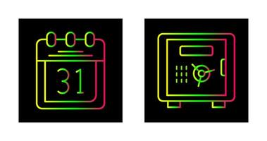 calendario e sicuro scatola icona vettore