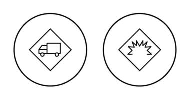 pericoloso veicolo e Pericolo di saldatura icona vettore
