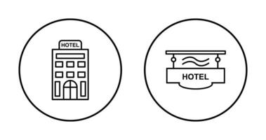 Hotel e Hotel cartello icona vettore