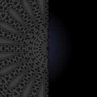 elegante design mandala nero scuro vettore