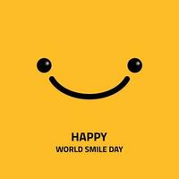 banner della giornata internazionale del sorriso della felicità. concetto di divertimento di buon umore vettore