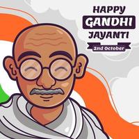 felice concetto di gandhi jayanti vettore