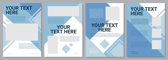 modello di brochure aziendale geometrico blu vettore