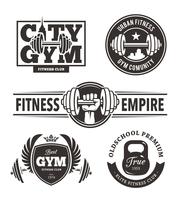 Set di emblemi fitness vettore