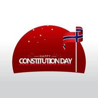 celebrazione del giorno della costituzione della norvegia saluto design vettore