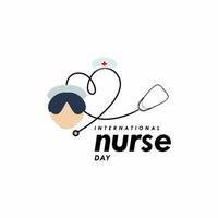 celebrazione del disegno di saluto della giornata internazionale dell'infermiera vettore