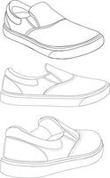 sneaker scarpe. scarpe linea arte design vettore