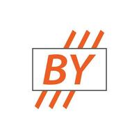 lettera di logo. B y. di logo design vettore illustrazione per creativo azienda, attività commerciale, industria