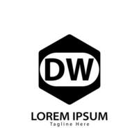 lettera dw logo. d w. dw logo design vettore illustrazione per creativo azienda, attività commerciale, industria. professionista vettore