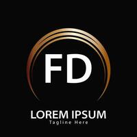 lettera fd logo. f d. fd logo design vettore illustrazione per creativo azienda, attività commerciale, industria. professionista vettore