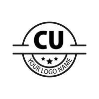lettera cu logo. c tu. cu logo design vettore illustrazione per creativo azienda, attività commerciale, industria. professionista vettore