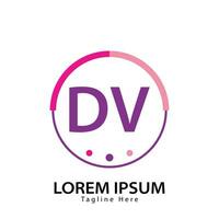 lettera dv logo. d v. dv logo design vettore illustrazione per creativo azienda, attività commerciale, industria. professionista vettore
