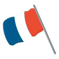 bandiera Francia Parigi tricolore Olimpiadi icona elemento vettore
