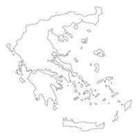 Grecia carta geografica. carta geografica di Grecia nel bianca colore vettore