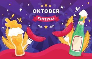 festeggia lo sfondo del giorno del festival di ottobre vettore