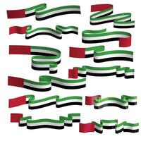 unito arabo Emirates bandiera nastro vettore elemento fascio impostato