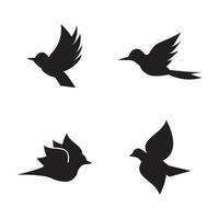 vettore di disegno del modello di logo dell'uccello, emblema, concetto di design, creativo