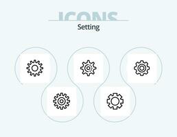ambientazione linea icona imballare 5 icona design. . cloud computing. ambientazione. nube. ambientazione vettore