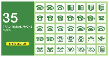 35 telefono icona impostare. collezione di alta qualità vettore icone per ragnatela design e mobile applicazioni.
