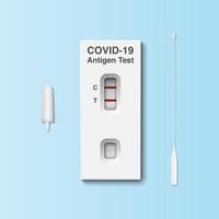 kit di test rapido dell'antigene covid 19, illustrazione vettoriale