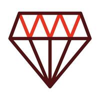 diamante vettore di spessore linea Due colore icone per personale e commerciale uso.