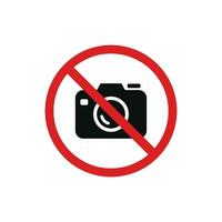 no telecamera permesso icona cartello simbolo isolato su bianca sfondo vettore