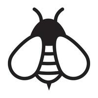 miele ape icona. insetto carattere. cartone animato volante ape. vettore isolato su bianca sfondo.
