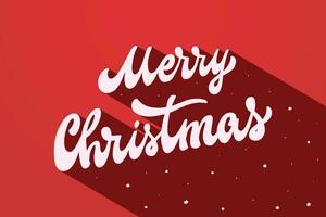 Vintage ▾ allegro Natale lettering citazione su rosso sfondo decorato con stelle per manifesti, saluto carte, segni, inviti, adesivi, stampe, striscioni, eccetera. eps 10 vettore