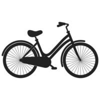bicicletta nero silhouette vettore illustrazione, ciclo vettore silhouette isolato su un' bianca sfondo