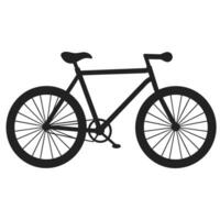 bicicletta nero silhouette vettore illustrazione, ciclo vettore silhouette isolato su un' bianca sfondo