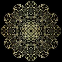 d'oro mandala.mandala de lujo .colore dorado vettore