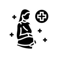 materno Salute ginecologo glifo icona vettore illustrazione