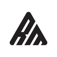 triangolo r m logo design vettore illustrazione.