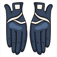 abbigliamento da motociclista per guanti da fantino illustrazione in stile cartone animato vettore