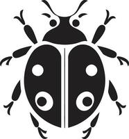 classico bellezza elegante coccinella silhouette senza tempo semplicità il coccinella distintivo di arte vettore