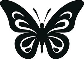 nero farfalla nel volo un' senza tempo design grazioso eleganza noir farfalla marchio vettore