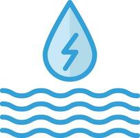 illustrazione del design dell'icona del vettore di energia dell'acqua